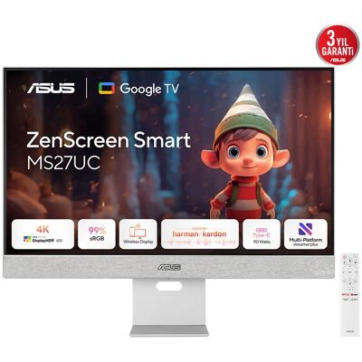 ASUS ZenScreen Smart Monitor MS27UC - 27 Zoll 4K UHD Grau ASUS ZenScreen Smart Monitor MS27UC - 27 Zoll 4K UHD Grau