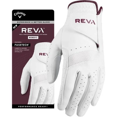 Guanto da golf Callaway Reva donna - Eggplant bianco Guanto da golf Callaway Reva donna - Eggplant bianco
