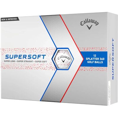Ballons de golf Callaway Supersoft Splatter 2024 - Rouge - Publicité Ballons de golf Callaway Supersoft Splatter 2024 - Rouge - Publicité