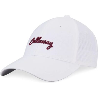 Callaway White/Red Plum Stitch Magnet Cap - Cap Callaway White/Red Plum Stitch Magnet Cap - Cap