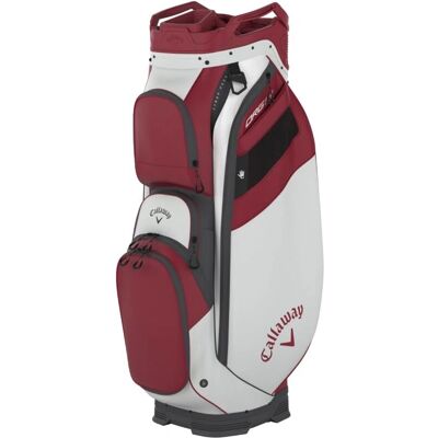 Callaway Org 14 Sac de chariot de golf - Blanc/Cardinal - Publicité Callaway Org 14 Sac de chariot de golf - Blanc/Cardinal - Publicité
