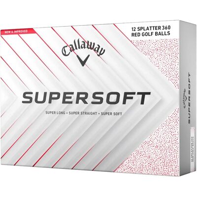 Balle da golf Callaway Supersoft Splatter 360 - Rosso Balle da golf Callaway Supersoft Splatter 360 - Rosso