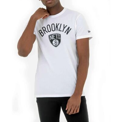 New Era Witte Brooklyn Nets T-shirt - T-shirt New Era Witte Brooklyn Nets T-shirt - T-shirt