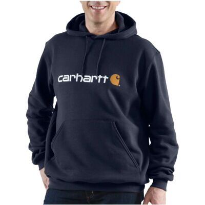 Felpa con Cappuccio Carhartt Uomo Thundercloud Heather Logo Felpa con Cappuccio Carhartt Uomo Thundercloud Heather Logo