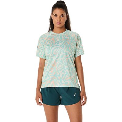 Maglietta donna Asics Road Lite-Show Verde - T-shirt Maglietta donna Asics Road Lite-Show Verde - T-shirt