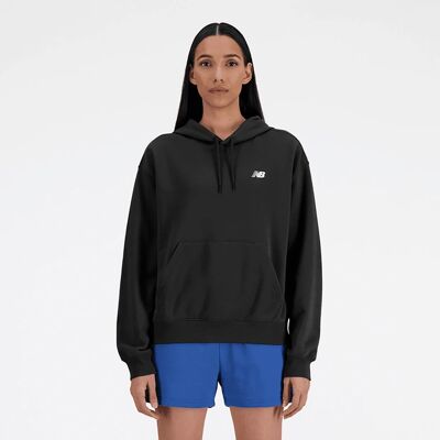 Μαύρη ζακέτα με κουκούλα French Terry της New Balance Μαύρη ζακέτα με κουκούλα French Terry της New Balance