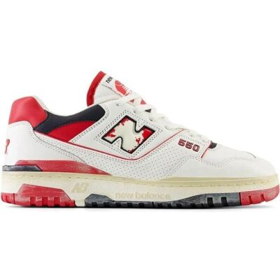 Unisex New Balance BB550 Buty - Biały / Sea Salt / Vintage Red - Buty Unisex New Balance BB550 Buty - Biały / Sea Salt / Vintage Red - Buty
