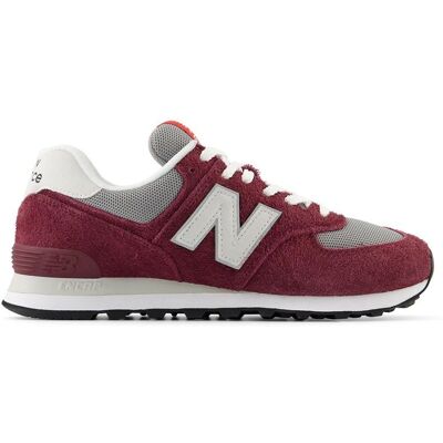 New Balance 574 - nb μπορντό με γκρι ύφασμα New Balance 574 - nb μπορντό με γκρι ύφασμα