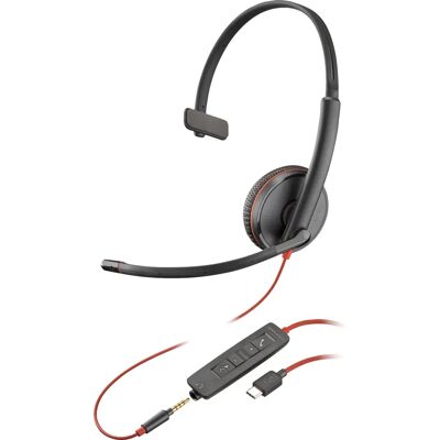 POLY Blackwire C3215 Mono-Headset - Over-Ear - USB-C - Schwarz POLY Blackwire C3215 Mono-Headset - Over-Ear - USB-C - Schwarz