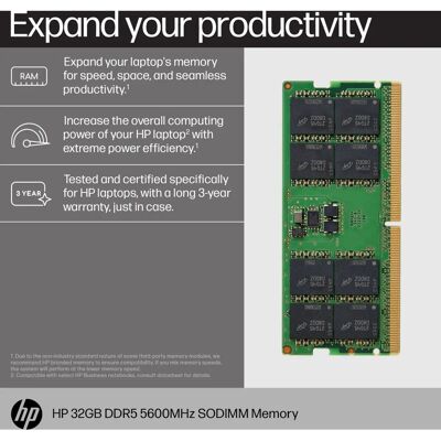 Hewlett-Packard HP 83P92AA 32 GB DDR5 5600 MHz Arbeitsspeicher - Speicher Modul Hewlett-Packard HP 83P92AA 32 GB DDR5 5600 MHz Arbeitsspeicher - Speicher Modul