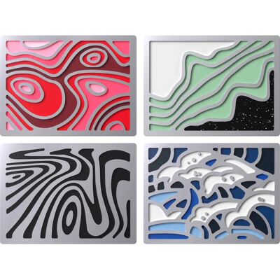 HyperX Alloy Rise - Abstraktes Magnetisches Badge-Set HyperX Alloy Rise - Abstraktes Magnetisches Badge-Set