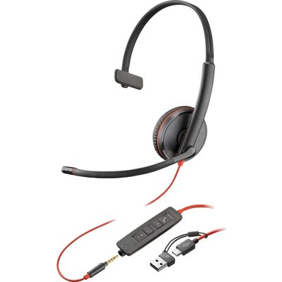 Poly BW 3215 USB-C HS + USB-C/A - ROSSO Poly BW 3215 USB-C HS + USB-C/A - ROSSO