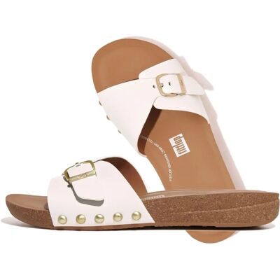 Fitflop Iqushion Sandales en Cuir à Boucle Réglable blanches - Publicité Fitflop Iqushion Sandales en Cuir à Boucle Réglable blanches - Publicité