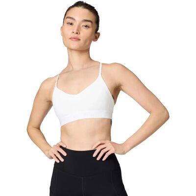 Nike Let Support Polstret Sports-Bh - Hvid/stene mauve Nike Let Support Polstret Sports-Bh - Hvid/stene mauve
