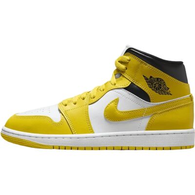 Nike Air Jordan 1 Mid - Hvid Læder - Sneakers Nike Air Jordan 1 Mid - Hvid Læder - Sneakers