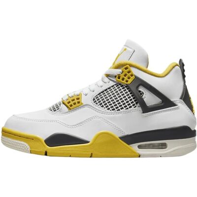 Nike Jordan 4 Retro Vivid Sulfur - Baskets - Vivid Sulfur, Blanc, Mesh - Publicité Nike Jordan 4 Retro Vivid Sulfur - Baskets - Vivid Sulfur, Blanc, Mesh - Publicité