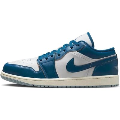 Nike Jordan Weiß & Blau Air Jordan 1 Low SE Sneakers - Weiß/Blau - Größe US 13 - Herren Nike Jordan Weiß & Blau Air Jordan 1 Low SE Sneakers - Weiß/Blau - Größe US 13 - Herren