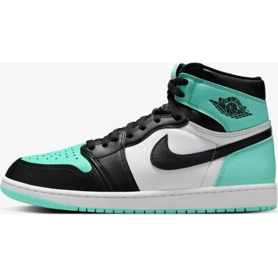 Jordan Air Jordan 1 Retro High OG Hvid/Sort-Grønne Glød - Sneakers Jordan Air Jordan 1 Retro High OG Hvid/Sort-Grønne Glød - Sneakers