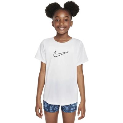 NIKE Weiß/Schwarz Fitted Kurzarm-T-Shirt - T-Shirt NIKE Weiß/Schwarz Fitted Kurzarm-T-Shirt - T-Shirt