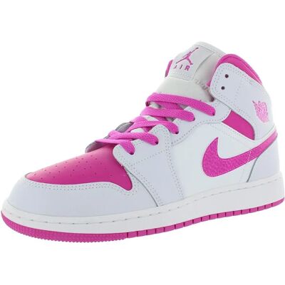 Jordan Air 1 Mid Pink - Turnschuhe - Klassisches Design - GS Jordan Air 1 Mid Pink - Turnschuhe - Klassisches Design - GS