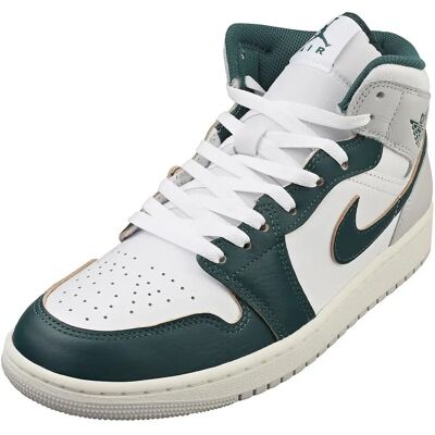 Nike Air Jordan 1 Mid SE - Hvid Grøn - Mode Sneakers Nike Air Jordan 1 Mid SE - Hvid Grøn - Mode Sneakers