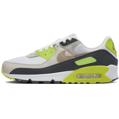Nike Air Max 90 Hvid/Khaki-Cyber-Dk Smoke Grey - Sneakers - Herre Nike Air Max 90 Hvid/Khaki-Cyber-Dk Smoke Grey - Sneakers - Herre