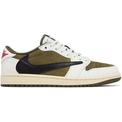 Nike - Travis Scott x Air Jordan 1 Low OG - Medium Olive - 43 - Sneakers Nike - Travis Scott x Air Jordan 1 Low OG - Medium Olive - 43 - Sneakers