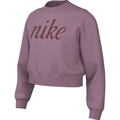 Nike Model - Grauer Fleece-Sweatshirt für Mädchen 10-12 Jahre Nike Model - Grauer Fleece-Sweatshirt für Mädchen 10-12 Jahre