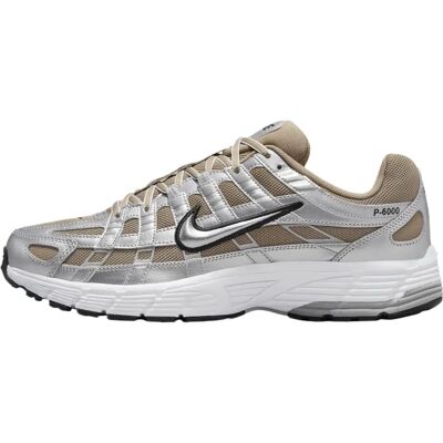 Nike P-6000 Khaki/Metallic Silver Sneakers - Løbestil Nike P-6000 Khaki/Metallic Silver Sneakers - Løbestil