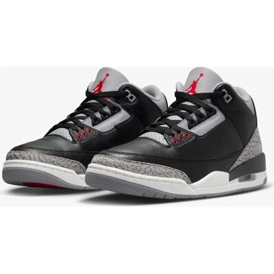Jordan Sorte Cement Sneakers - Læder, Elefantmønster, Størrelse 44,5 - Sko Jordan Sorte Cement Sneakers - Læder, Elefantmønster, Størrelse 44,5 - Sko
