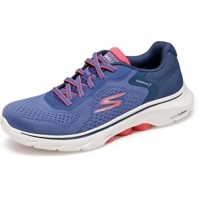 Skechers GO WALK 7 - Cosmic Waves Trainers Navy/Coral - Size 5 Skechers GO WALK 7 - Cosmic Waves Trainers Navy/Coral - Size 5