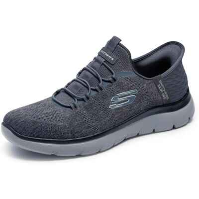 Skechers Uomo Summits Key Pace Slip-ins Vegani - Charcoal/Nero - Taglia 6 UK - Tipo di Scarpe Skechers Uomo Summits Key Pace Slip-ins Vegani - Charcoal/Nero - Taglia 6 UK - Tipo di Scarpe