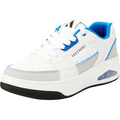 Skechers Herren Uno Court Low-Post Turnschuhe - Weiß/Blau Skechers Herren Uno Court Low-Post Turnschuhe - Weiß/Blau
