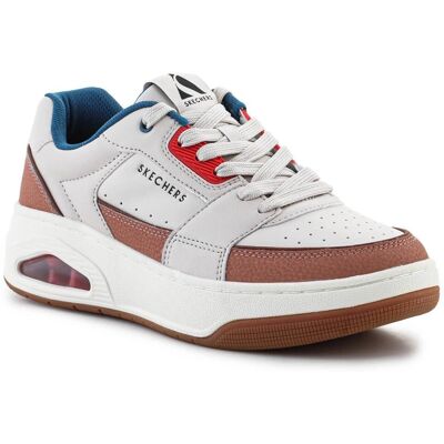 Skechers Uno Court Low-Post Weiße Graue Schuhe - Schuhe Skechers Uno Court Low-Post Weiße Graue Schuhe - Schuhe