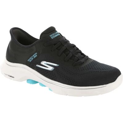 Skechers Go Walk 5 Damen Schuhe Schwarz/Aqua - Größe: 7 Skechers Go Walk 5 Damen Schuhe Schwarz/Aqua - Größe: 7
