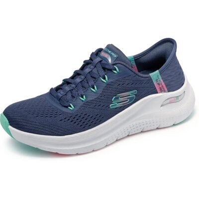 Skechers Womens Arch Fit 2.0 Slip-Ins Navy Turquoise - Slip-Ins Shoes Skechers Womens Arch Fit 2.0 Slip-Ins Navy Turquoise - Slip-Ins Shoes