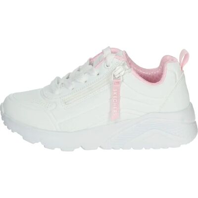 Skechers Uno Lite Easy Zip White Sports Trainers - Kids Skechers Uno Lite Easy Zip White Sports Trainers - Kids