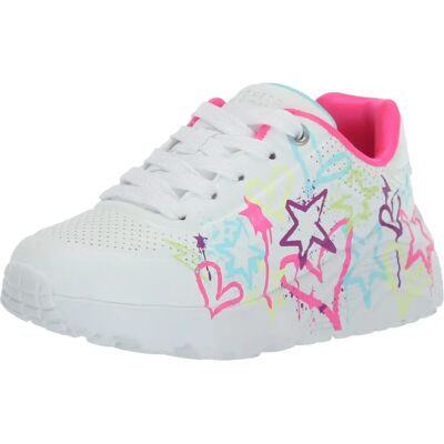 Baskets Skechers Blanches pour Enfants - Tige en mesh, Mousse à mémoire, Semelle compensée rembourrée - Chaussures - Publicité Baskets Skechers Blanches pour Enfants - Tige en mesh, Mousse à mémoire, Semelle compensée rembourrée - Chaussures - Publicité