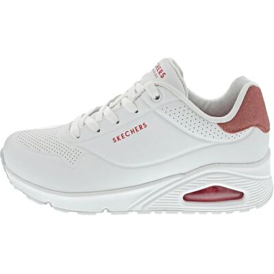Sneakers Skechers Uno Pop Back Memory Foam da donna - Bianco/Corallo Sneakers Skechers Uno Pop Back Memory Foam da donna - Bianco/Corallo