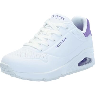 Skechers Scarpe Donna Uno Pop Back Bianco/Porpora Skechers Scarpe Donna Uno Pop Back Bianco/Porpora