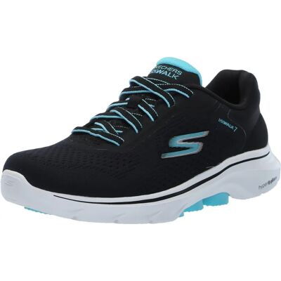 Skechers GO WALK 7 Cosmic Waves Trainers - Black/Turquoise - Womens Skechers GO WALK 7 Cosmic Waves Trainers - Black/Turquoise - Womens