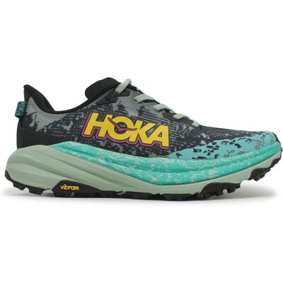 HOKA Chaussures de Trail Speedgoat 6 Femme - Noir/Aloe Vera - Taille 38⅔ - Publicité HOKA Chaussures de Trail Speedgoat 6 Femme - Noir/Aloe Vera - Taille 38⅔ - Publicité