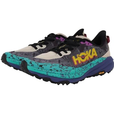 HOKA Chaussures de Trail Homme Speedgoat 6 - Légères, Oatmeal/Mountain Iris - Taille 11 - Publicité HOKA Chaussures de Trail Homme Speedgoat 6 - Légères, Oatmeal/Mountain Iris - Taille 11 - Publicité