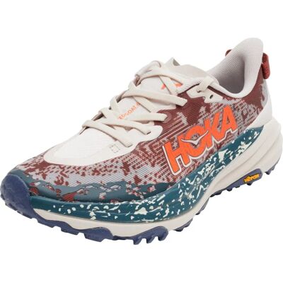 Chaussures de trail HOKA Speedgoat 6 pour hommes - Putty/Blue Twilight - Taille 45⅓ - Publicité Chaussures de trail HOKA Speedgoat 6 pour hommes - Putty/Blue Twilight - Taille 45⅓ - Publicité