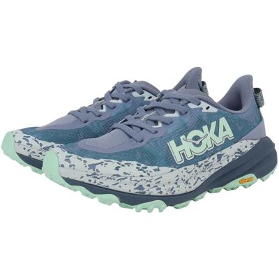 Chaussures de trail HOKA Speedgoat 6 pour femmes - Légères, Véganes, Moonlight/Thunder Cloud, Taille 6 - Publicité Chaussures de trail HOKA Speedgoat 6 pour femmes - Légères, Véganes, Moonlight/Thunder Cloud, Taille 6 - Publicité