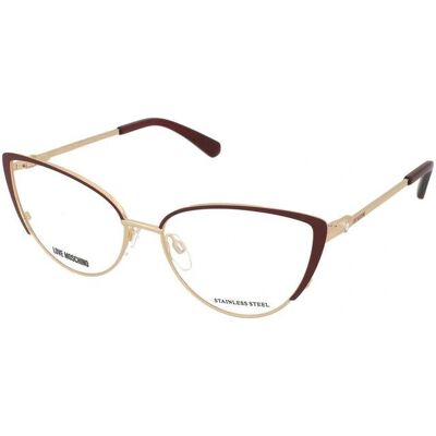 Ramă de Ochelari Moschino Love Burgundy Gold MOL641 6K3 Femeie Ramă de Ochelari Moschino Love Burgundy Gold MOL641 6K3 Femeie