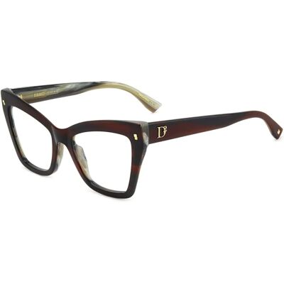 DSQUARED2 D2 0152 K4G Damen Brillenrahmen Burgundy Horn DSQUARED2 D2 0152 K4G Damen Brillenrahmen Burgundy Horn