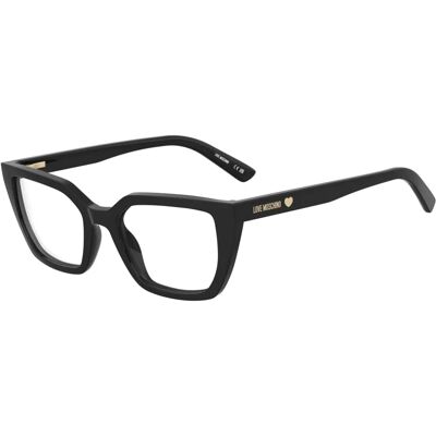 Moschino Mol656 Black Rectangular Eyewear - Eyewear Moschino Mol656 Black Rectangular Eyewear - Eyewear