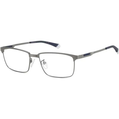 Lunettes Rectangulaires Polaroid Dark ruthenium - Vue Lunettes Rectangulaires Polaroid Dark ruthenium - Vue