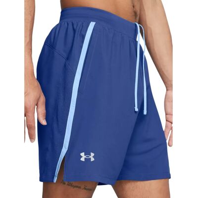 Under Armour - Launch 7In Shorts - Tech Blue - Shorts - Publicité Under Armour - Launch 7In Shorts - Tech Blue - Shorts - Publicité